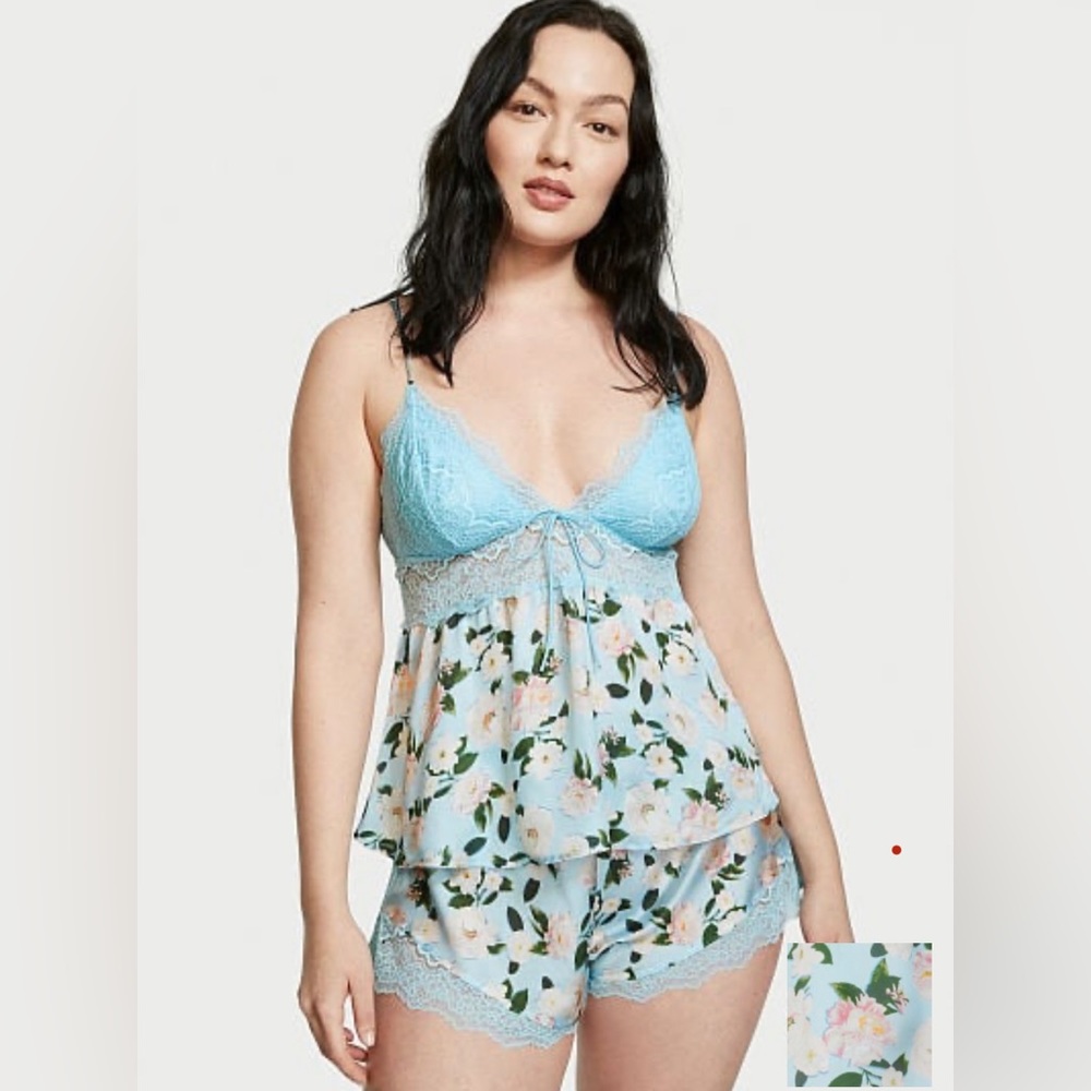 Victoria’s Secret Lace and Satin Cami PJ Pajama Set